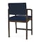 Lesro Lenox Steel Hip Chair Metal Frame, Bronze, RF Blueberry Back, MD Ink Seat LS1161 - alternate 3